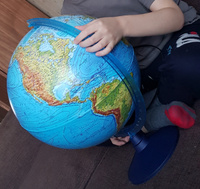 Globen Интерактивный глобус Земли физико-политический, 32 см., с LED-подсветкой + VR очки #3, Мадина