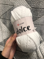 Пряжа для вязания YarnArt "Dolce" 100% микрополиэстер 120м/100гр, 741 белый #15, Алина р.