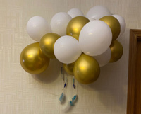 Набор воздушных шаров "Белый золотой" 20 штук. #74, Елена G.