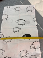 Наволочка на молнии Arneo Home Sheeps 40x60 см, 1 шт., 100% хлопок #81, Дмитрий К.