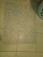 Напольный коврик для ванной из вспененного ПВХ 50x60 см, голубой/синий, с рисунком "Капли"/"Пузырики" #4, Марина К.