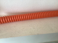 ВКТС п 20 Высокопрочная Кабельная Труба Спиральная полая. Внутренний диаметр 22 мм, наружный диаметр 31 мм. Лёгкая с протяжкой, 10м, цвет оранжевый #2, Виталий Ю.
