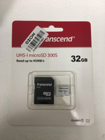 32 Гб Карта памяти Transcend 300S MicroSDHC + SD адаптер (TS32GUSD300S-A), UHS-I, U1 A1 #27, Георгий У.