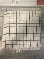 Мозаика из керамогранита Bianco / на сетке 300х300 мм / размер квадратика 25x25 мм/ толщина 6 мм #1, Трофимова Н.
