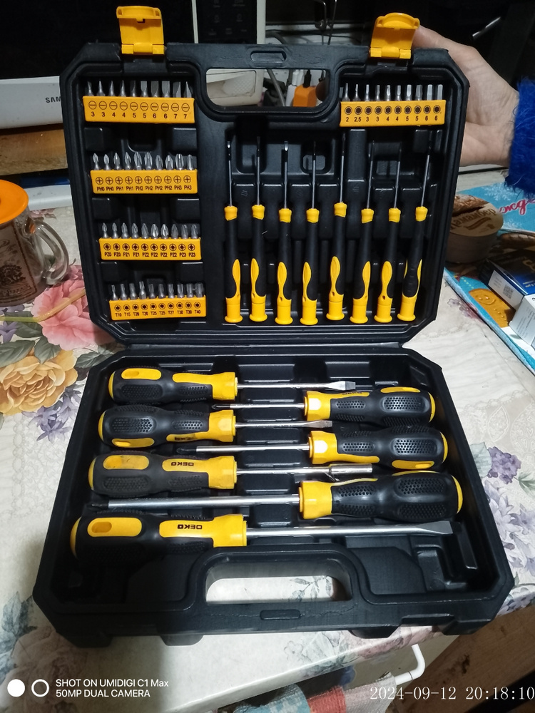 Набор профессиональных отверток и бит DEKO DKMT65 (65 предметов ...