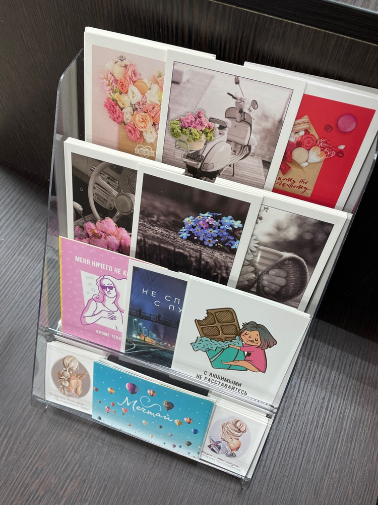 горка из оргстекла/ Прозрачная витрина-стеллаж настольный торговый ...