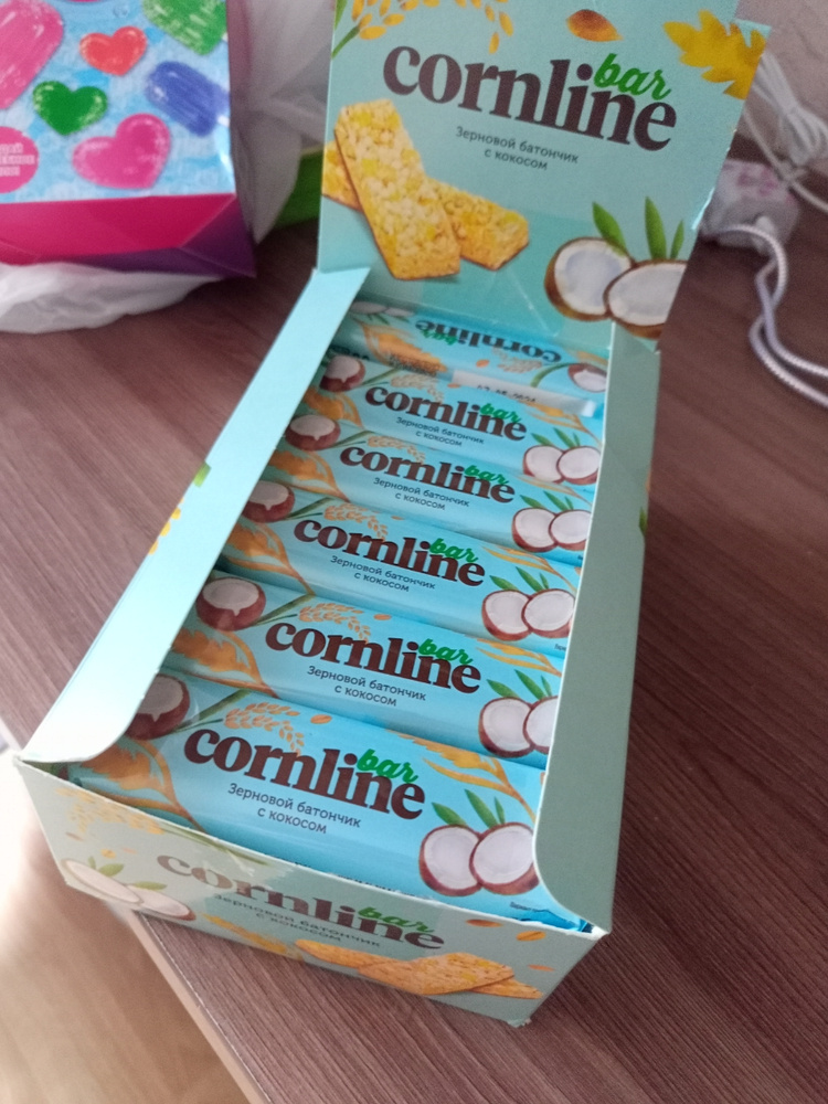 Корнлайн / Cornline, кокос батончик, 30 г / 18 шт - купить с доставкой ...