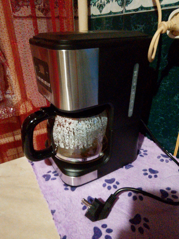 Kitfort Кофеварка капельная КТ-719, серый металлик, черный - купить с ...