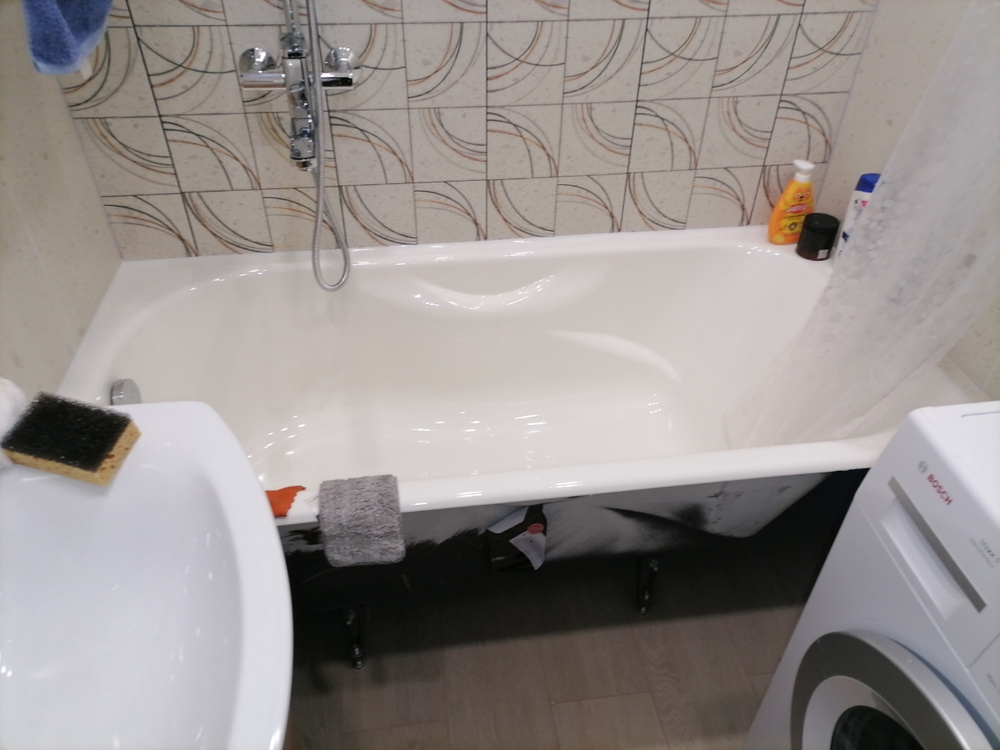 Комплект 3 в 1: ванна tempra Edge 170x75 чугун + ножки + круглые ручки ...