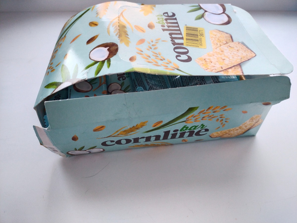 Корнлайн / Cornline, кокос батончик, 30 г / 18 шт - купить с доставкой ...