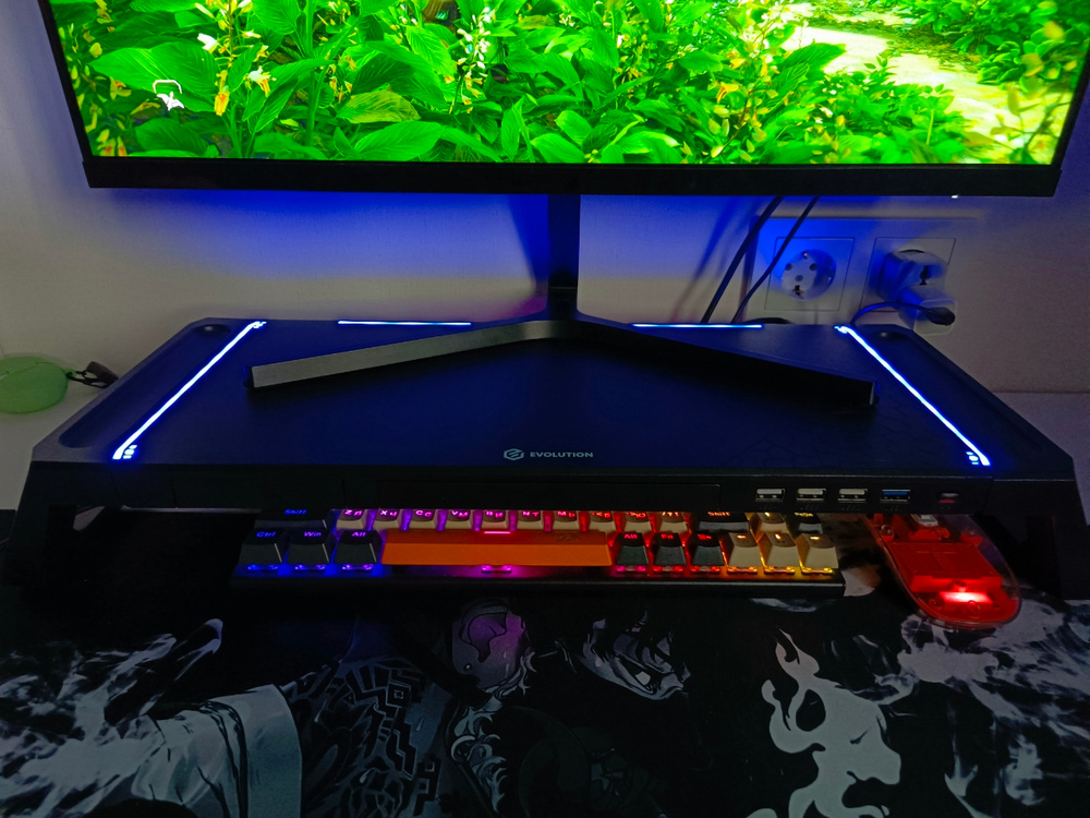 Подставка под монитор с USB хаб EVOLUTION MS200 RGB - купить с ...
