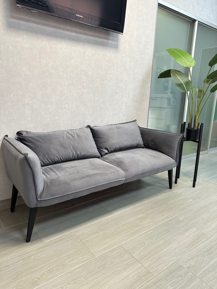 Прямой диван Тот самый_Белый, механизм Нераскладной, 160х70х80 см ...