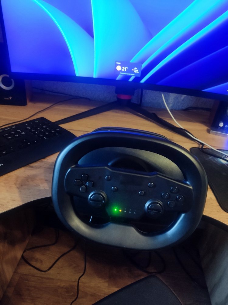 Руль игровой для пк с педалями Defender Forsage GTR USB 12 кнопок с ...