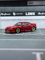 Модель коллекционная Mini GT 1:64 Nissan Silvia S15 Rocket Bunny Red #3, Никита Л.