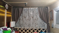 Curtain & Textile Тюль высота 140 см, ширина 250 см, крепление - Лента, Белый,светло-коричневый #63, Елена В.