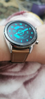 Кожанный ремешок 22мм для Huawei watch gt 4, Galaxy Watch #7, Анжелика К.