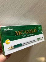 Ручка шариковая масляная MunHwa MC Gold, с грипом, цвет чернил зеленый, 12 шт #1, Маргарита Ф.