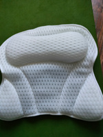 Релакс подушка для ванны 3D на присосках с подголовником для головы и шеи , 1 штука . цвет белый #5, Ольга К.
