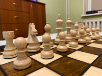 Шахматы деревянные большие утяжеленные Турнирные, доска 48х48 см, гроссмейстерские с утяжелением, подарочные настольные игры, подарок мужчине мужу папе, парню, сыну #3, Сумида Е.
