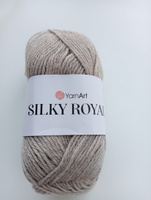 Пряжа YarnArt Silky Royal (ЯрнАрт Силк Роял) 5 мотков цвет 437, Кофе с молоком, 35% шелковая вискоза, 65% мериносовая шерсть, 50г, 140 м #10, Людмила К.