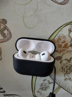 Чехол для AirPods Pro 2 / Защитный чехол с дизайном под кожу HardShell для Аирподс Про 2, Цвет Черный #91, Тагир Х.