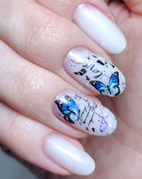Anna Tkacheva водные наклейки для ногтей Бабочки Веточки MAX-016 #13, Виктория М.