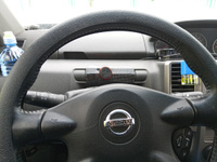 Оплётка чехол на руль автомобиля силиконовая 32-40 см с текстурой кожи черная #6, Басов Антон