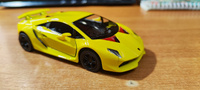 Машинка металлическая Ламборджини Сесто Элементо Lamborghini Sesto Elemento Kinsmart 1:38 5359DKT инерционная, цвет Желтый #4, Дмитрий А.