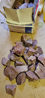 Камни для бани Малиновый кварцит колотый, фракция 7-15 см, из малинового кварцита, коробка 20 кг #7, Алексей П.