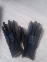 Перчатки нейлоновые с полиуретановым покрытием, рабочие, хозяйственные Gward Black PU1001 черного цвета, размер 10 (XL), 12 пар #8, Юрий Ю.