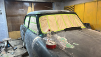 Защитная малярная бумага в рулоне ИНТЕРКОЛОР (20 см х 200 м) укрывная маскировочная, для покраски автомобиля и ремонта #7, Bauka K.