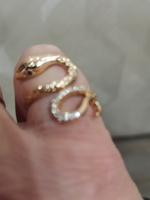 Кольцо "Змея" в золоте с цирконами, Xuping Jewelry #4, Светлана П.