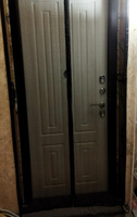 Москитная сетка на дверь на магнитах стекловолокно, 100х210 см, черный #5, Сади С.