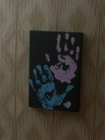 Отпечаток рук на холсте Набор для творчества черный c глянцевыми красками #41, Анна К.