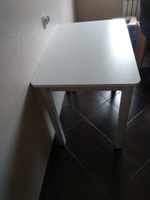 Стол кухонный Домотека прямоугольный Альфа ПР-М БЛ 04 БЛ нераскладной, обеденный для кухни, лофт, 90х60х75 см, белый, столешница ЛДСП #1, Оксана С.