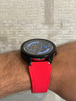 Силиконовый универсальный сменный ремешок для Samsung Watch 3, Huawei GT 2 и Honor Magic 2 46MM, Amazfit GTR 2, Xiaomi Mi Watch Sport, Garmin, 22ММ Красный #76, Виорика 