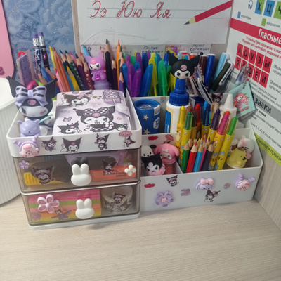 Детский органайзер канцелярский на стол, подставка для ручек карандашей ...