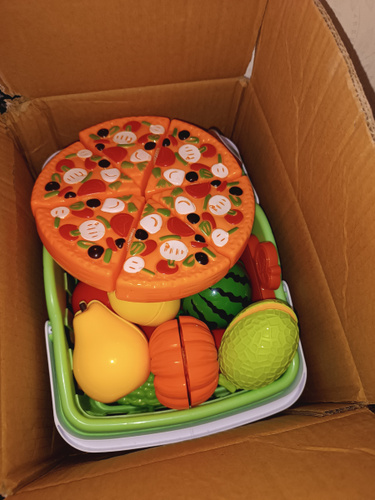 Игрушечные продукты и овощи на липучках 35 предметов игрушечная еда ...