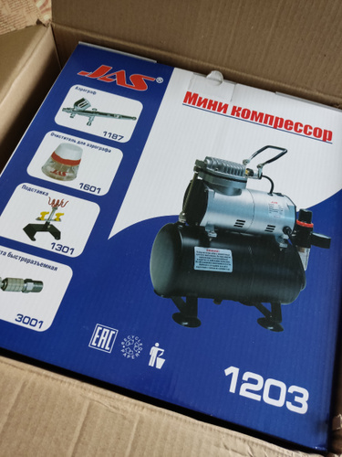 1203 Компрессор Jas 1203, с регулятором давления, автоматика, ресивер ...