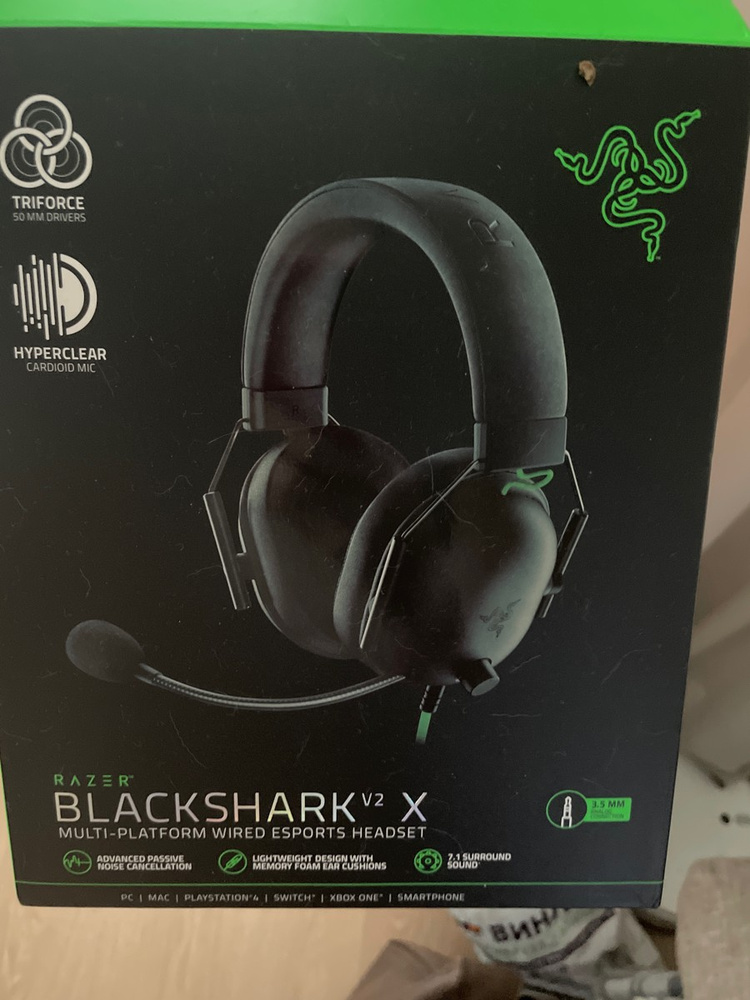 Наушники Накладные Razer Компьютерная гарнитура Blackshark V2 X ...