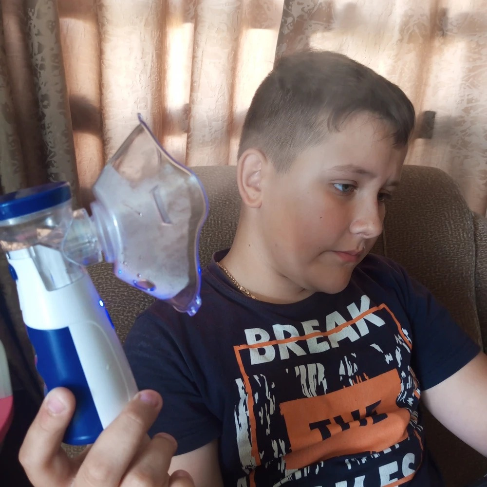 Ингалятор небулайзер портативный с тремя насадками бесшумный ...