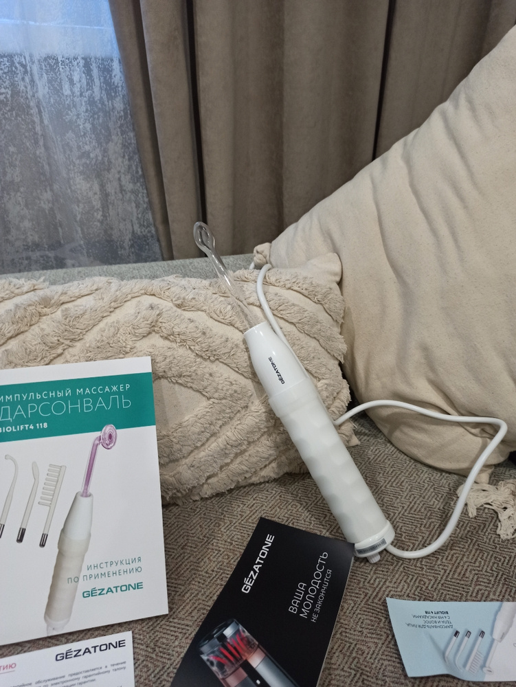 Gezatone Дарсонваль для лица, тела и волос с 4 мя насадками, Biolift 4 ...
