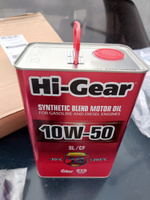 Hi-Gear MOTOR OIL SAE API SL/CF 10W-50 Масло моторное, Полусинтетическое, 4 л #13, Евгений Б.