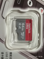 Карта памяти SanDisk Ultra MicroSDXC 64 ГБ, UHS-I, U1 (SDSQUNC-064G-ZN3MN) #19, андрей д.