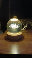 Декоративный интерьерный светильник VINETTY - лампа ночник 6см "Стеклянный Шар Млечный путь" #39, Алина С.
