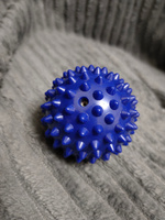 Мяч массажный, мяч для массажа ног и рук, МФР мяч с шипами, синий #6, Анастасия П.