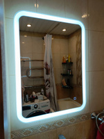 MariposaMirrors Зеркало для ванной "фронтальнaя пoдсветка 6000k", 60 см х 80 см #73, Михаил Ж.