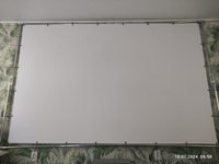 Экран для проектора Лама 280x178 см, формат 16:10, настенный, на люверсах, ткань для проектора, 130 дюймов #6, Вячеслав Б.