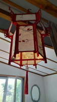Традиционные китайские дворцовые фонари-фонарики ручной работы- бумага с сухой травой и цветами-фонари из деревянной конструкции #1, Лейла Х.