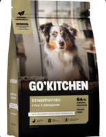 GO KITCHEN Dog Sensitivities беззерновой сухой корм холистик для взрослых собак и щенков с чувствительным пищеварением, утка, овощи, 1,59 кг / Гоу Китчен Holistic Grain Free #32, Елена А.